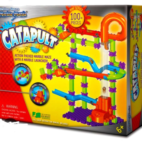Catapult action packed marble maze w/ a marble launcher, 106 pieces, EUC - Picture 1 of 7